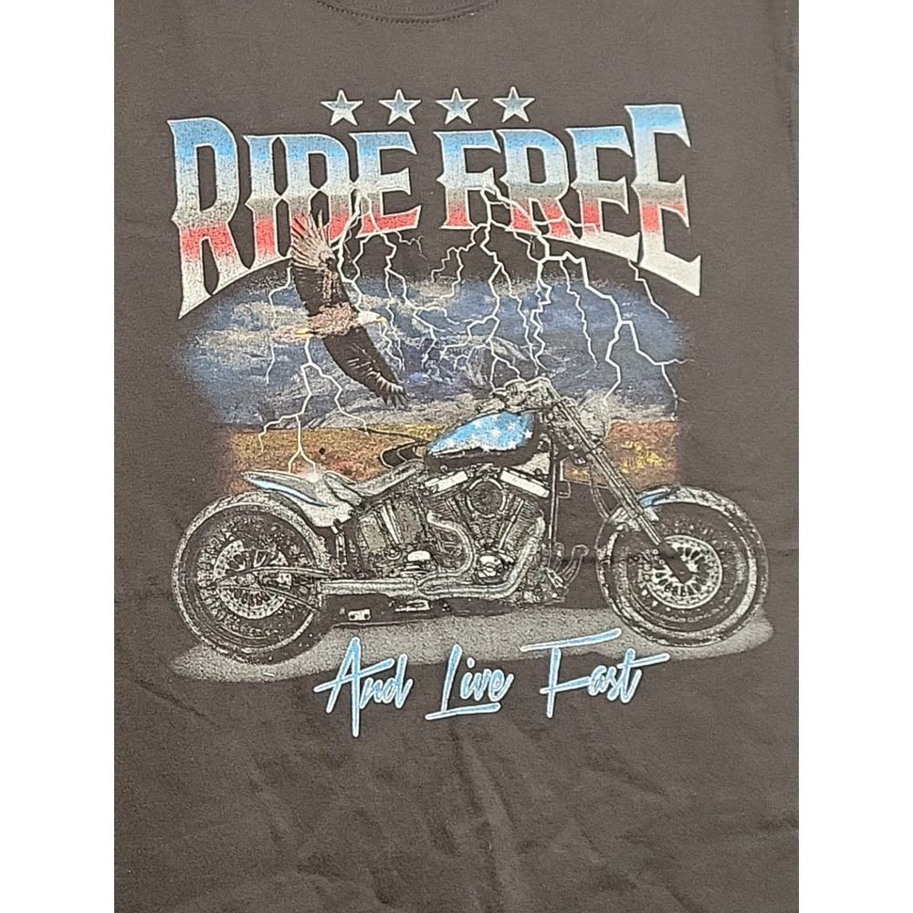 Ride Free NEW Mens L Black Muscle Motorcycle Bike Sleeveless T Shirt Cotton Poly